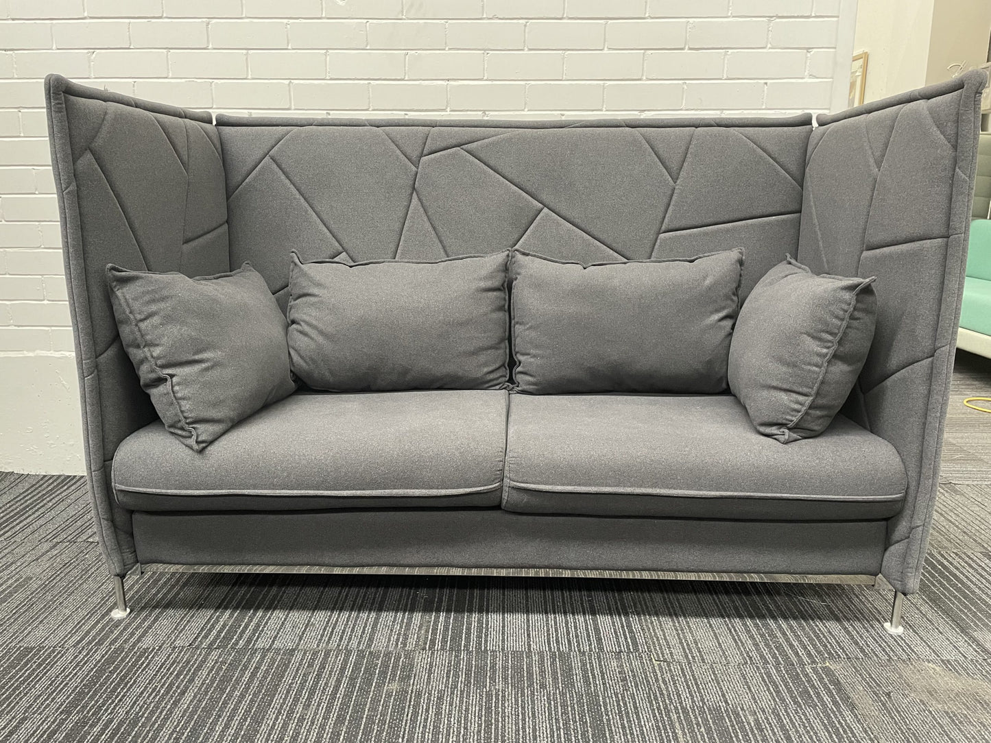 Hush Charcoal Grey Booth Sofa
